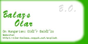 balazs olar business card